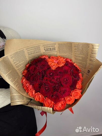 Сердце из роз