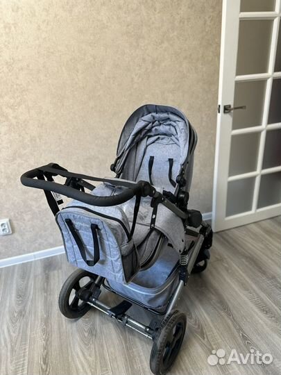 Детская коляска 2в1 Luxmom 555 трансформер серый