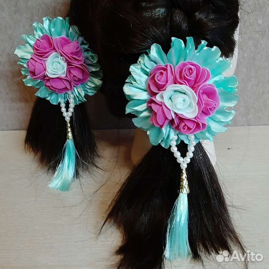 Бантики на заколки ручной работы