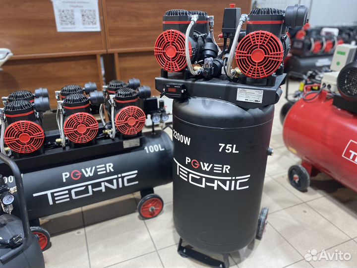 Безмасляные компрессора Power Technic 50/100л