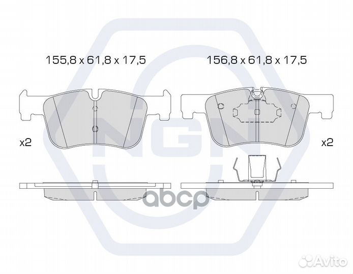 Колодки тормозные дисковые керамические перед