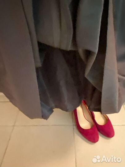 Платье короткий рукав 42/44 серое подклад