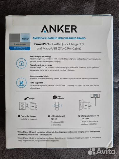 Anker PowerPort+ 1 with QC 3.0
