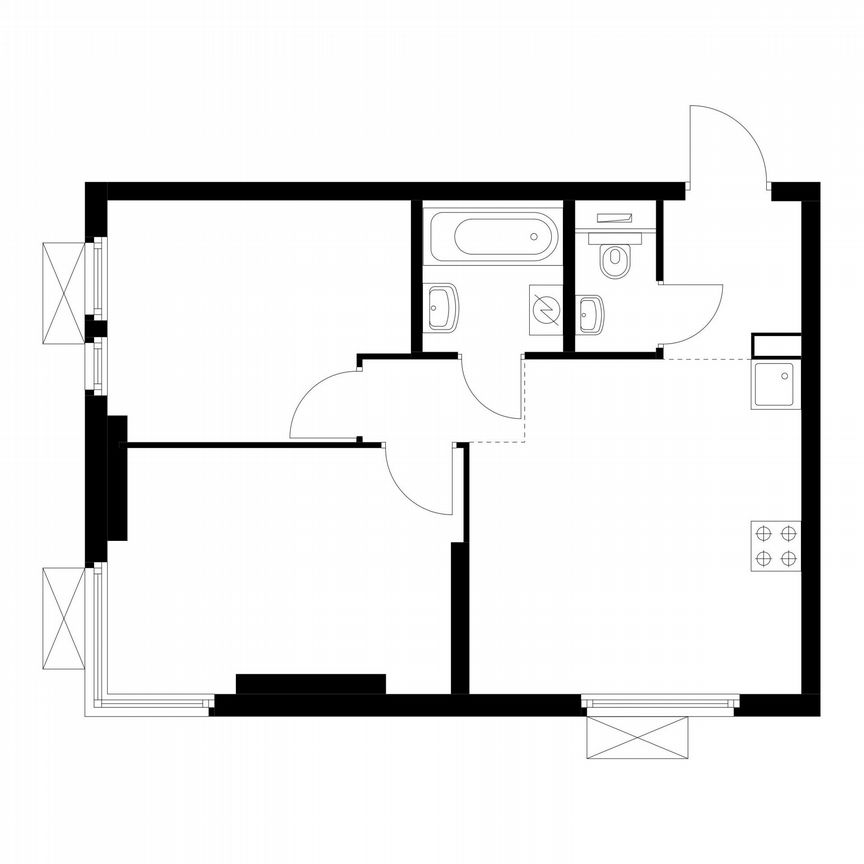 2-к. квартира, 45,9 м², 27/33 эт.
