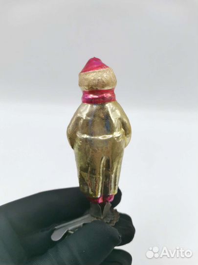Ёлочная игрушка Мальчик в костюме клоуна СССР