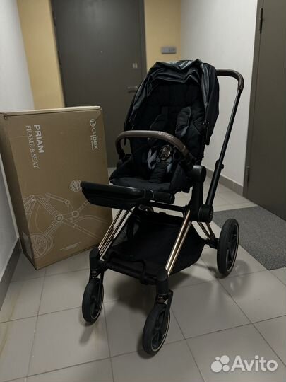 Коляска cybex priam 3 rose gold platinum