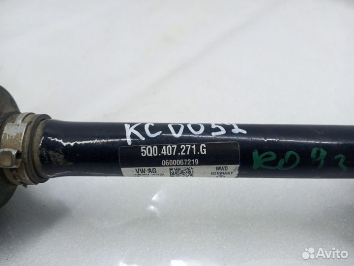 Вал привода skoda octavia A7 Передний левый