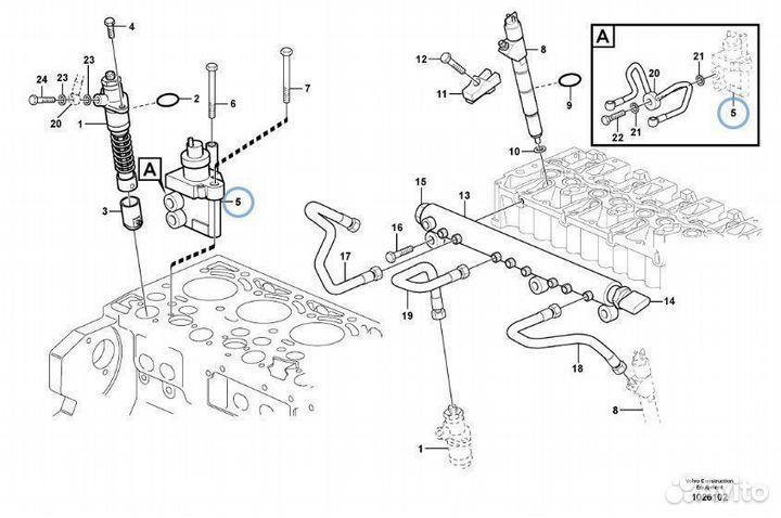 Регулятор давления топлива 21638691 Volvo EC