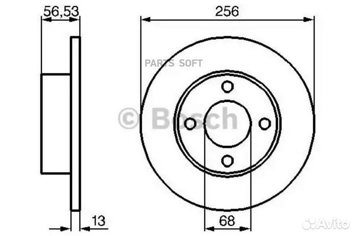 Bosch 0986478130 Тормозной диск