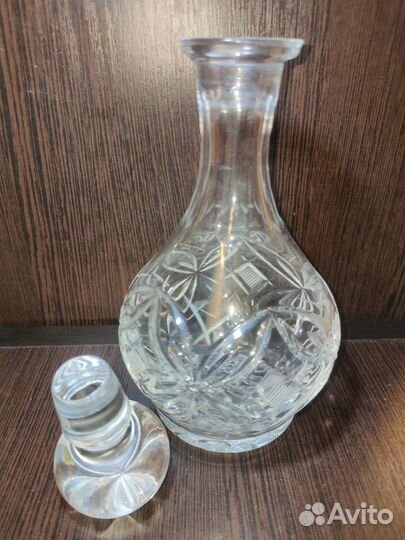 Графин хрустальный СССР с пробкой