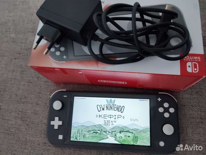 Nintendo switch lite прошитая, 128 gb sd