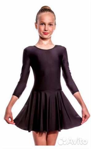 Купальник гимнастический с юбкой+балетки 27 размер