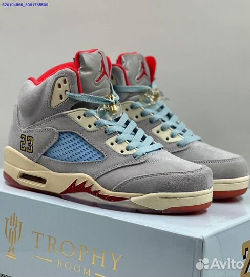 Кроссовки Nike Air Jordan 5 Retro Grey (Арт.19185)