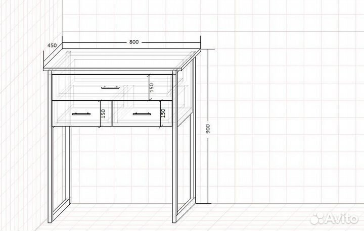 Стол для макияжа/бровиста