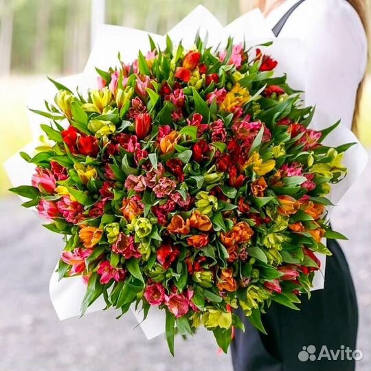 Букет из 15,25,51 и 101 Альстромерии Букет Москва