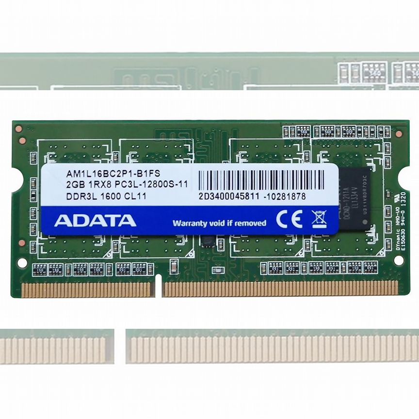 [AM1L16BC2P1-B1FS] Оперативная Память Adata 2gb Am1l16bc2p1-B1fs