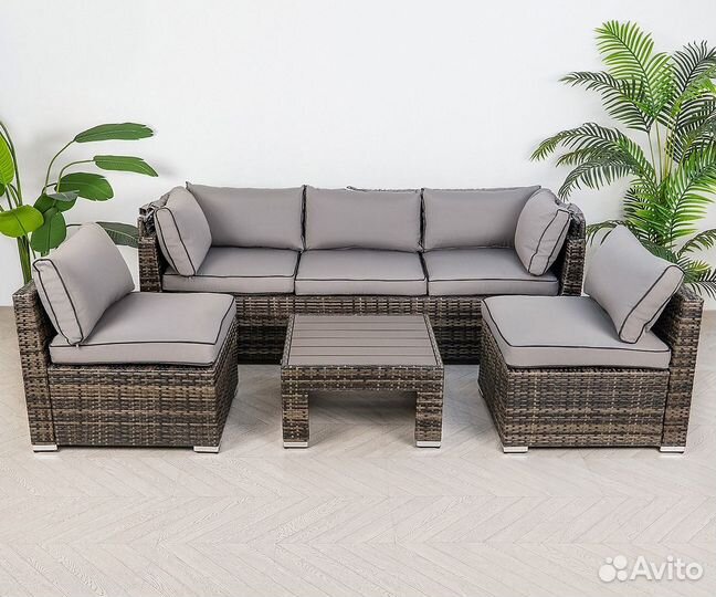 Комплект мебели из ротанга трансформер с тентом