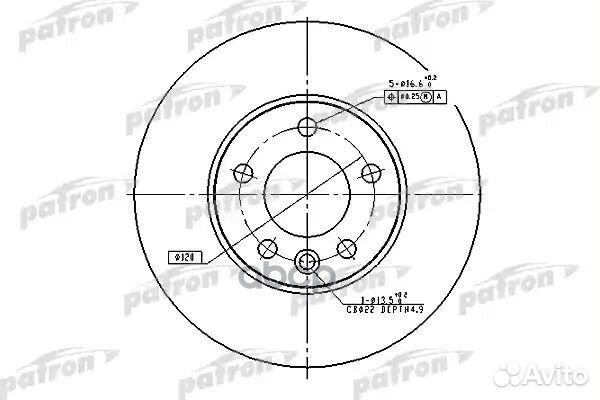 Диск тормозной передн vw:multivan v 04.03,toua