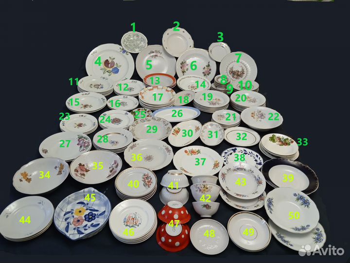 Фарфор Фаянс СССР Тарелки Пиалы Салатники Блюдо