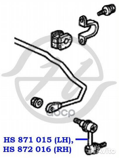 HS871015 тяга стабилизатора Hanse** HS871015 H