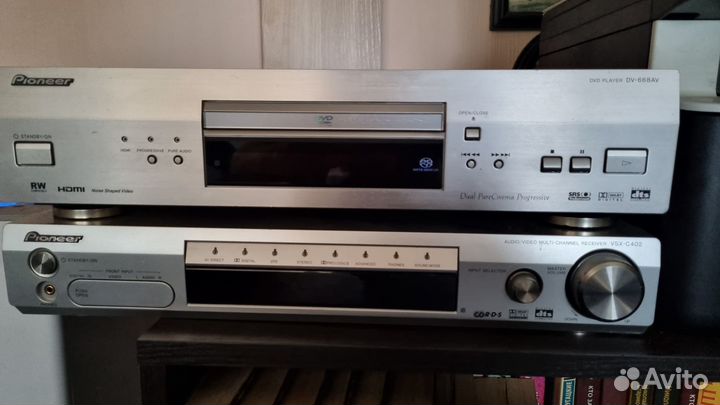 AV ресивер pioneer VSX-C402 +DVD player DV-668AV