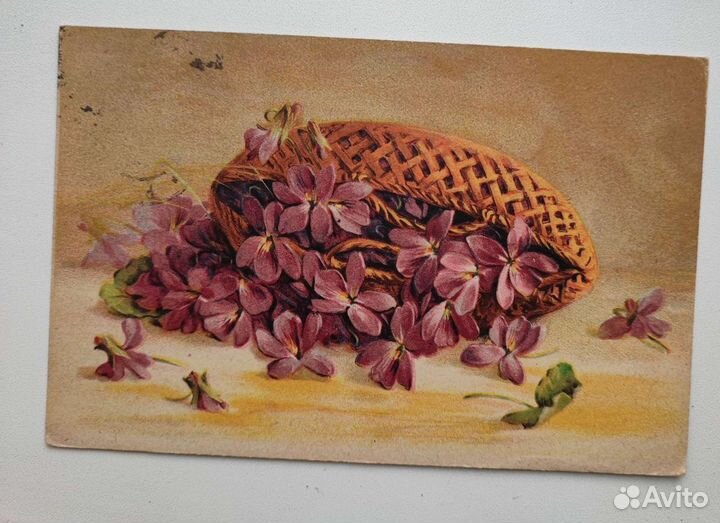 Старинные открытки. Цветы