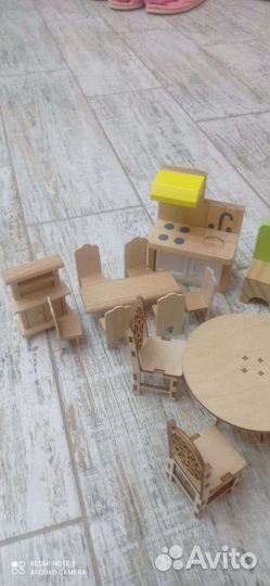Игрушки деревянная мебель