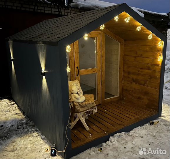 Детский домик в стиле барнхаус,уличный