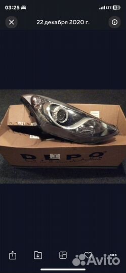 Фара правая hyundai i30