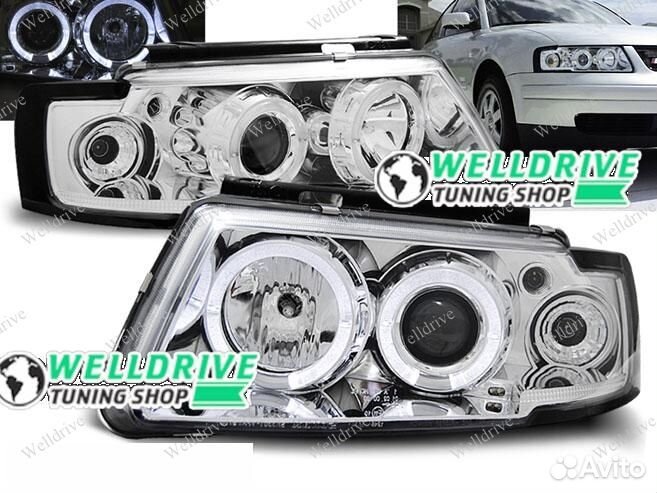 Фары передние VW Passat B5 96-00 AE галоген хром