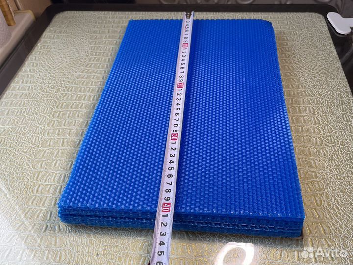 Вощина для свечей медовая, синяя, васильковая