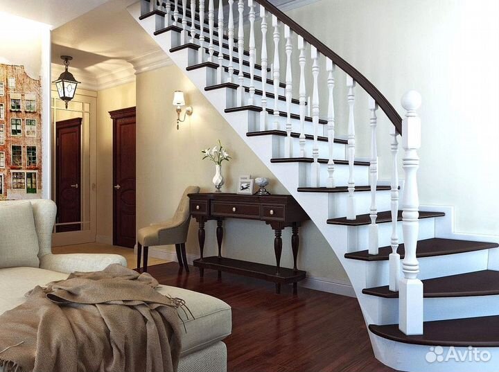 Лестница на металлокаркасе