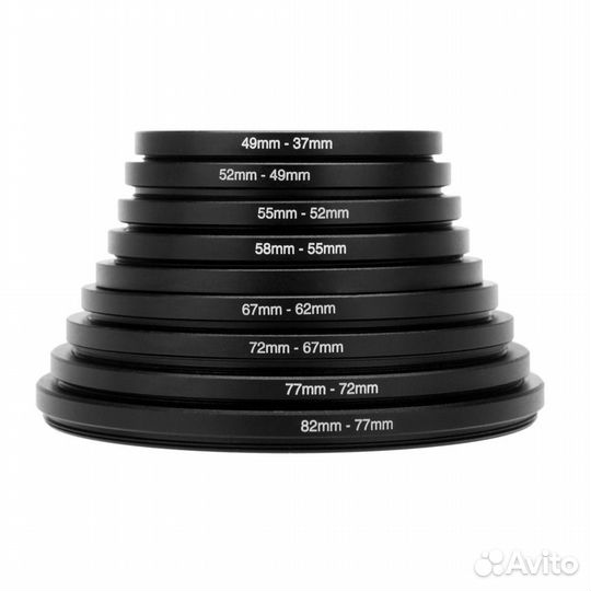 Набор переходных понижающих колец PWR 82-37mm