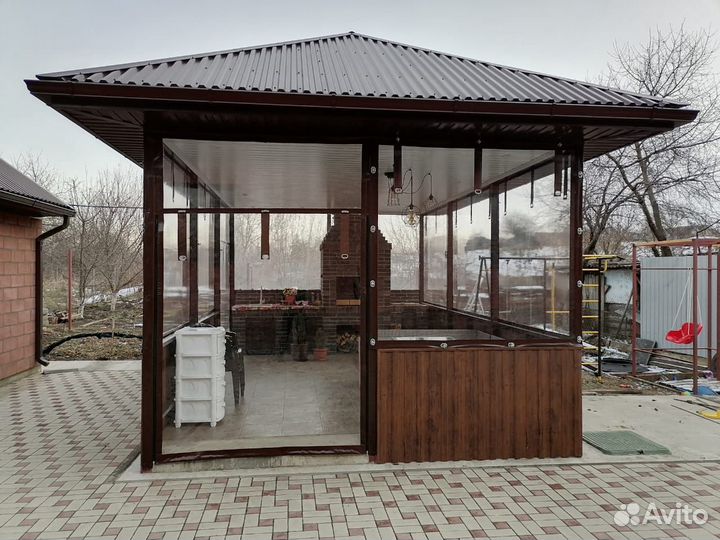 Мягкие окна для беседки