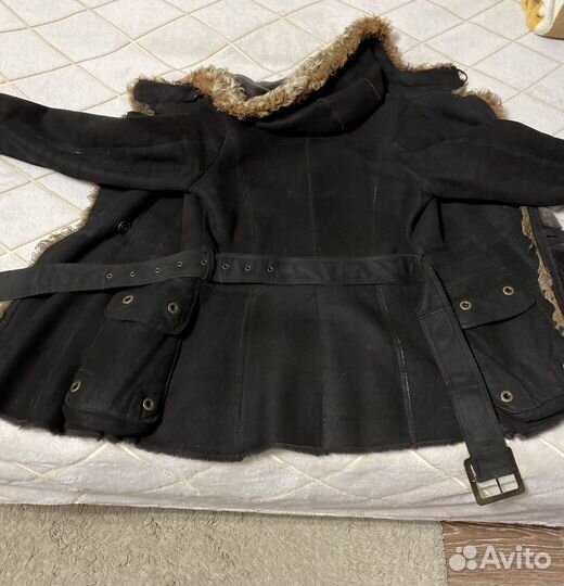 Дубленка натуральная женская с капюшоном