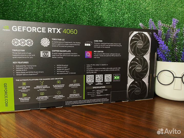 Видеокарта MSI RTX4060 Ventus 3X 8GB