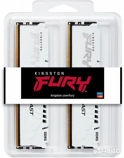 Оперативная память 64GB Kingston Fury Beast White XMP KF560C40BWK2-64