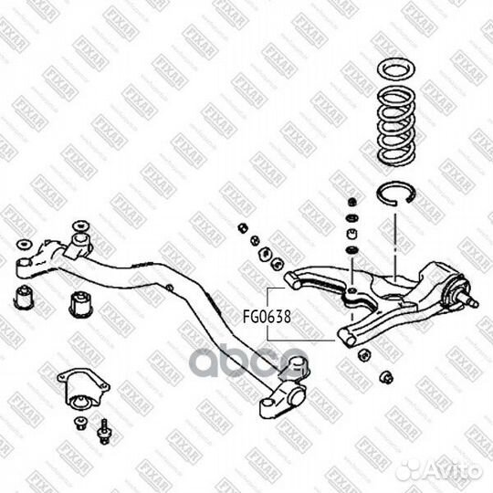 Сайлентблок заднего нижнего рычага FG0638 fixar