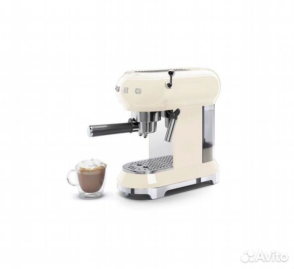 Кофемашина-эспрессо, Кремовый Smeg ECF01creu