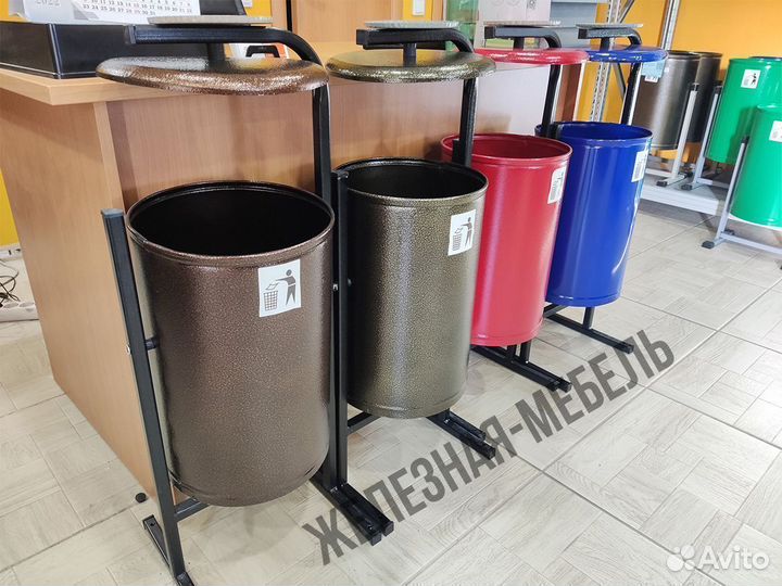 Урна уличная 21 литр, цвета в ассортименте