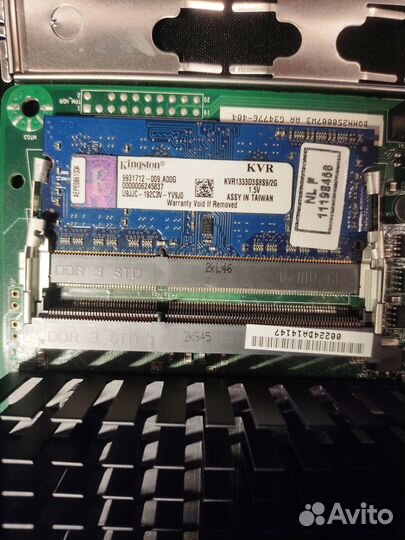 Intel D2500HN+Intel Atom D2500+DDR3 2GB+планка