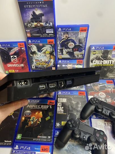 Sony playstation 4 slim 500gb + 2 геймпада