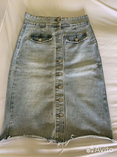 Юбка джинсовая M