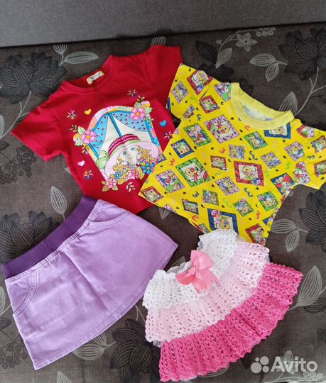 Вещи пакетом для девочки на рост 86