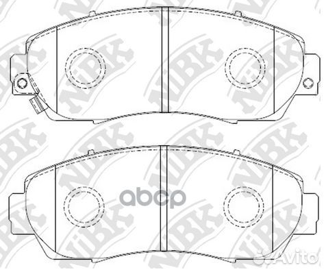 Колодки тормозные дисковые перед PN8802 NiBK