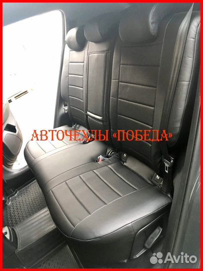 Чехлы Kia Sportage 5 из экокожи чёрные Классика