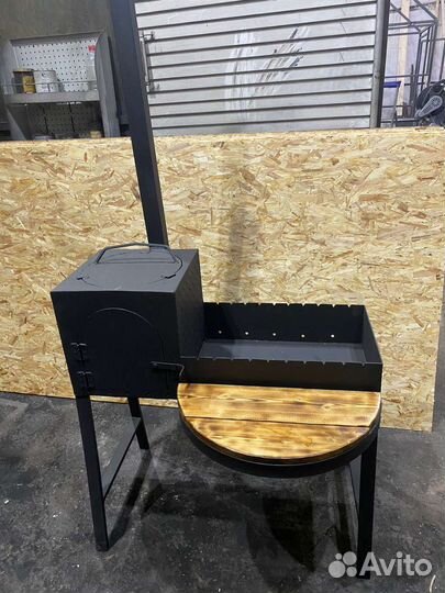 Мангал с печью под казан