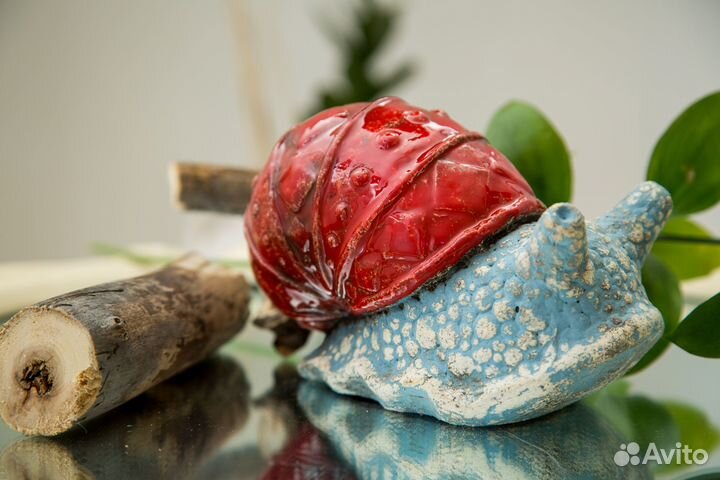 Статуэтка - Улитка (шамот ) Ручная работа