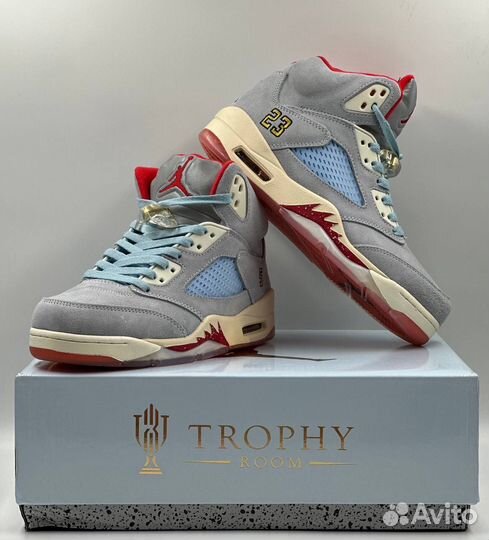 Nike air jordan 5 retro ice Blue x Trophy Room