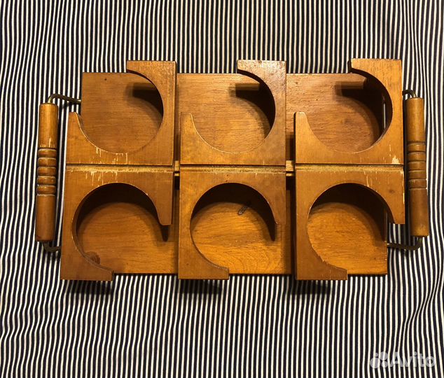 Поднос деревянный с ручками СССР винтаж